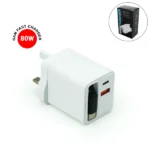 80W GaN Fast Charger Adaptor with Retractable Built-in Type-C Cable