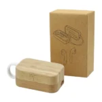 BT Earbuds with Bamboo Case & High Audio Quality - Image 3