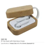BT Earbuds with Bamboo Case & High Audio Quality - Image 5