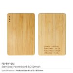 Bamboo Powerbank 5000 mAh Type C Input and Output - Image 2