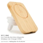 Bamboo Wireless Car Charger 15W Fast Charging & Type C - Image 3