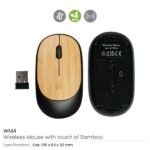 Bamboo Wireless Mouse in Black Color - Image 5