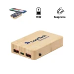 Magnetic Fast Wireless Powerbank 15W in Bamboo - Image 5