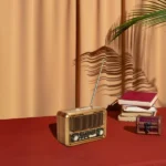 Vintage Design Bluetooth Speaker with Radio and Solar Panel - Image 6