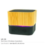 Cube Bamboo Bluetooth Speakers V5.0 - Image 2