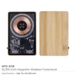 Magnetic Fast Wireless Powerbank 15W in Bamboo - Image 2