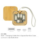 Multi-Charging Cable Set in Square Bamboo Case - Image 5
