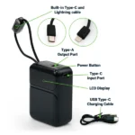 Powerbank 20K mAh with Built-in Type C, Lightning Cables, 45W Fast Charging - Image 5