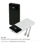 Powerbank with LED Screen 10,000 mAh and Built-in Cables - Image 5