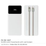 Powerbank with LED Screen 10,000 mAh and Built-in Cables - Image 8