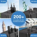 Universal Travel Adaptors, 17W, 2Type C+2USB+AC Port - Image 4