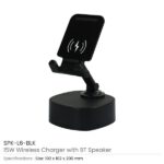 Wireless Fast Charger 15W with BT Speaker and RGB LED Logo - Image 10