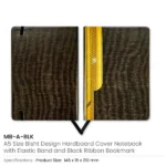 Arabic Bisht Style Notebooks, A5 Size, Elastic Band, Bookmark & Pen Holder - Image 5
