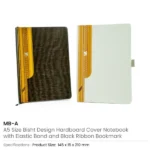 Arabic Bisht Style Notebooks, A5 Size, Elastic Band, Bookmark & Pen Holder - Image 8
