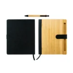 Bamboo and rPET Notebooks with Pen, A5, Bookmark & Magnetic Clasp - Image 3