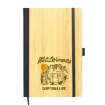 A5 size Bamboo Notebooks with Pen Loop & Page Marker - Image 3
