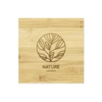 4 Pcs Bamboo Tea Coasters Sets with Case - Image 2