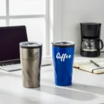 Double Wall SS Tumblers with PP Interior and Transparent Lid 580ml - Image 4