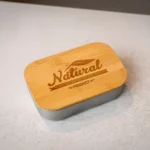 Stainless Steel Lunch Box with Bamboo Lid & Strap - Image 6