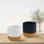 Ceramic Cup with Cork Base 6 oz Matte Finish - Image 4