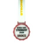 Glass Medals with Metal Frame, 3cm White Ribbon with Box - Image 3