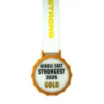 Glass Medals with Metal Frame, 3cm White Ribbon with Box - Image 10