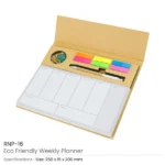 Eco-Friendly Weekly Planner Kit with Pen, Clip, Sticky Notes - Image 2