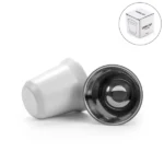 Gahwa Cups, Stainless Steel Arabic Coffee Cups, 80ml in White Carton Box