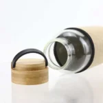 Glass Bottles with Bamboo Lid and Eco Sleeve, 1 liter - Image 4