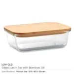 Glass Lunch Box with Bamboo Lid - Image 4