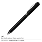 Dorniel Designs Metal Pens Matte Black – Twist Action Ball Pen Blue Ink