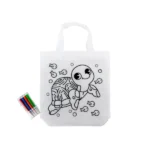 Mini Non-woven Bags 100GSM, 4Color Markers & Imprinted Turtle Outline - Image 3