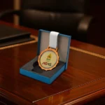 Glass Medals with Metal Frame, 3cm White Ribbon with Box - Image 13