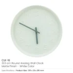 Round Analog Wall Clock in Matte Finish White Color - Image 2