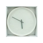 Round Analog Wall Clock in Matte Finish White Color - Image 3