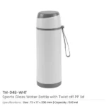 Sports Glass Bottles 500ml Twist off Lid and Carry Handle - Image 6