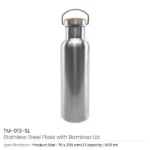 Stainless Steel Bamboo Flask - Image 4