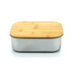 Stainless Steel Lunch Box with Bamboo Lid & Strap - Image 7