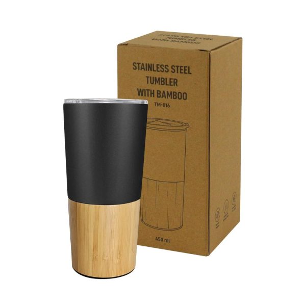Travel-Tumbler-TM-016-with-Box-600x600 Travel Tumbler with Bamboo - Image 1
