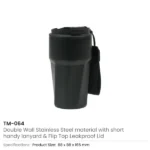 Tumblers with Lanyard in Double Wall Stainless Steel 480ml - Image 2