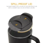 Ceramic Mugs with Lid and Cork Base 385 ml - Image 4