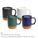 Ceramic Mugs with Lid and Cork Base 385 ml - Image 10