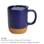 Ceramic Mugs with Lid and Cork Base 385 ml - Image 12