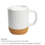 Ceramic Mugs with Lid and Cork Base 385 ml - Image 8