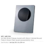 A4 Aluminum Award Plaques with Round Colored Plate and Stand - Image 8
