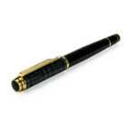 Arabic Traditional Bisht Design Metal Pens, Glossy Black with Gold Outline - Image 2