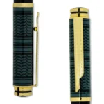 Arabic Traditional Bisht Design Metal Pens, Glossy Black with Gold Outline - Image 6