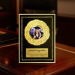 Aluminum Award Plaque A3 Size with Stand & Gold Plate in Presentation Box - Image 5