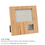 Bamboo Photo Frame with Digital Clock & Weather Station - Image 4