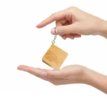 Bamboo Retractable Measuring Tape Keychains - Image 4